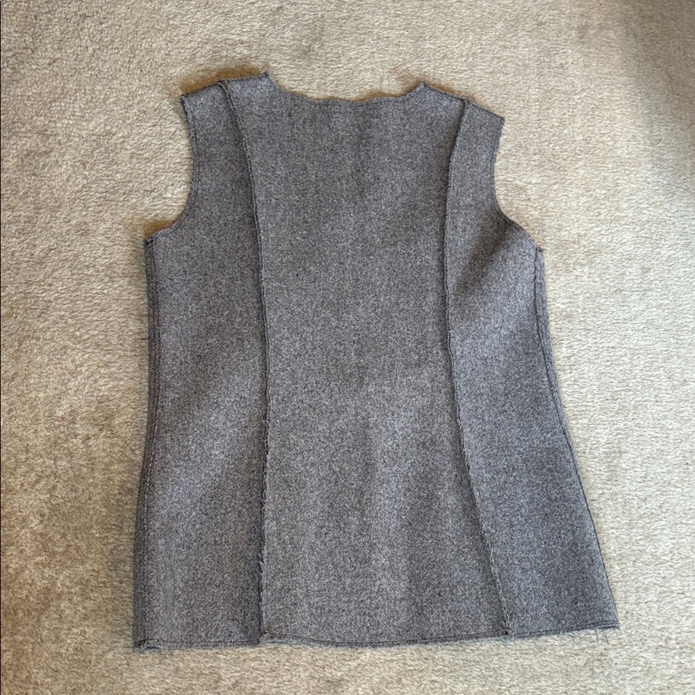 Wulla Grey Wool Vest M - Picture 4 of 7